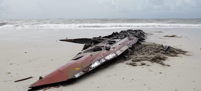 Debris believed to be from MH370 washed up on a beach