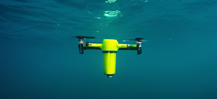 A professional underwater drone on a boat